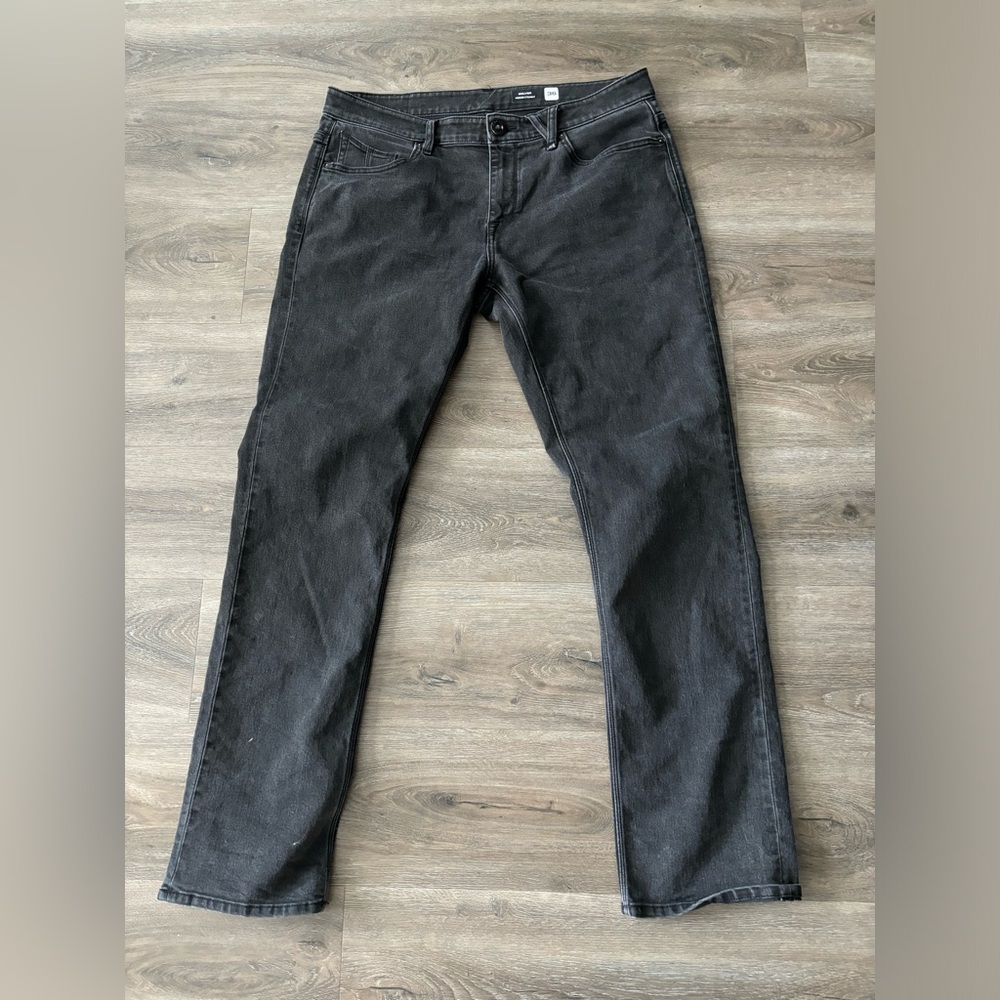 Volcom Men's Dark Gray Straight Jeans